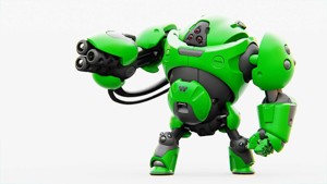 MILITARY BOT F-500 RIGGED