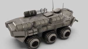 military or Mars Rover with pbr textures