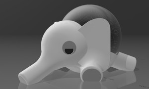 SUPORTE ALEXA ECHO DOT 4A E 5A GERAÇÃO ELEFANTE LAZY