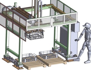 industrial 3D model large gantry manipulator exhaust frame