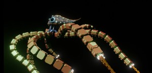 Mechanical Octopus 3D Model  Rigged and Textured