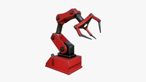 Robotic Hand A04 Red - Machinery Industrial Design