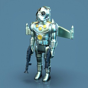 RAHTRO JET COMMANDER 3.75IN 1:18 SCALE ARTICULATED RETRO SCI-FI ACTION FIGURE