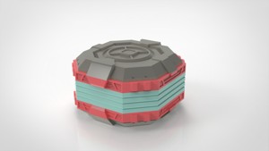 BOX WITH ROTATING RINGS