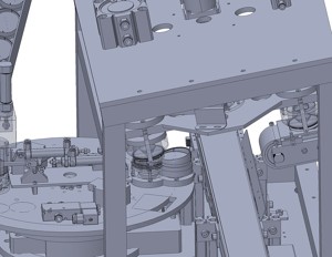 industrial 3D model Inclined lid assembly machine