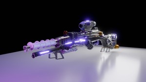 3d sci fi futuristic  gun 