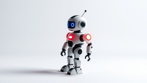 Stylish Neon-Indicated Toy Robot Assistant
