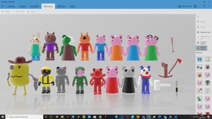 roblox PIGGY (robot MR P trap car angel zizzy billy solider piggy doggy foxy bunny clown mousy pandy alien memory torcher alien zombie weapon)