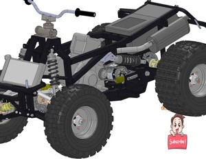 ATV 4x4 650cc off road vehicle-industrial 3D model