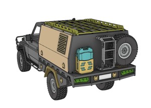 OFF ROAD REAR CANOPY Type 2 for BRX 01 and RC4wd trail finder 2