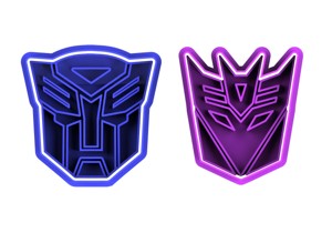 AUTOBOT AND DECEPTICON LOGO COOKIE CUTTERS