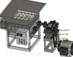industrial 3D model wood crusher