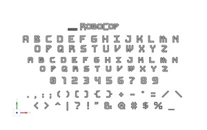 LETTERS AND NUMBERS ROBOCOP | LOGO