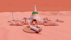 Mars space port
