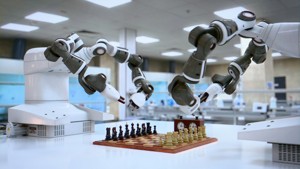 Robots playing chess