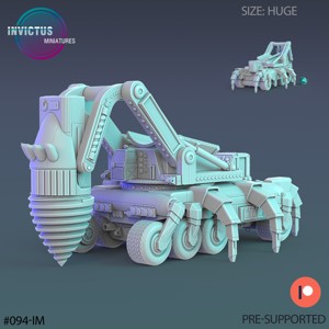 RED PLANET DRILL STATION ‧ SCI-FI MINIATURE ‧ WARGAME MINIATURES ‧ TABLETOP 3D MODEL ‧ RPG MINIATURE ‧ CYBERPUNK CONSTRUCT ‧ STEAMPUNK WAR MACHINE ‧ STL FILE