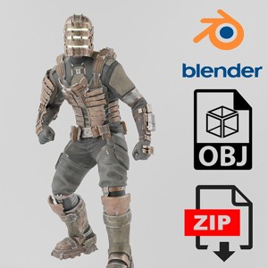 Issacc Clarke Dead Space Lowpoly Rigged