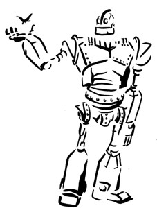 Iron Giant stencil