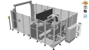 Industrial - FULL Procees 3D Simulation Sport Welding Robot ABB 