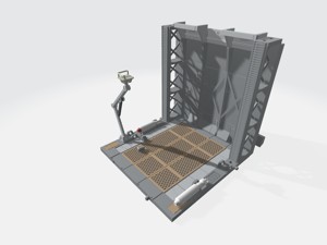 -MHB02F- MECHA HANGAR BAY BASE AND WALL 02 FIXTURE 3D PRINT FILES