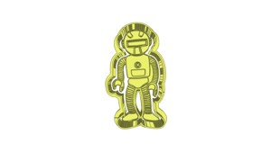 ROBOT (2) CUTTER AND STAMP, COOKIE CUTTER, FORM STAMP, COOKIE CUTTER, FORM