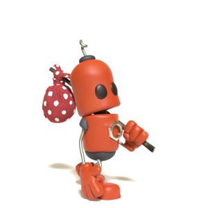 Rigged Stop Motion Looking Robot With Walk Cycle 