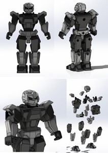The robot model can flexibly move its joints