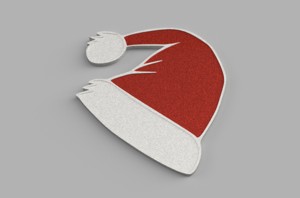 EMO PET ROBOT SANTA HAT WITH CLIP