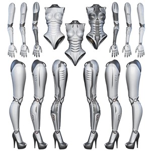 Robot Woman Body Parts - Kitbash