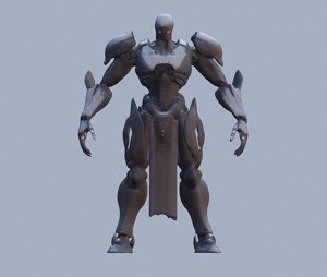 Black fighter robot