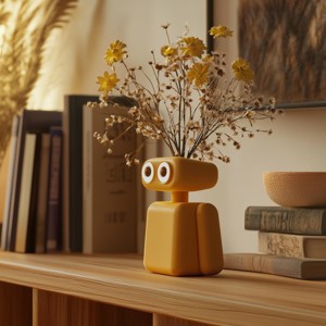 ROBOT VASE FOR WHIMSICAL HOME DECOR