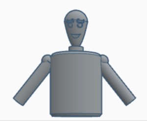 Ugly robot with arms