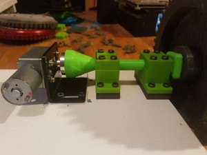 Geared wheels with track and axle