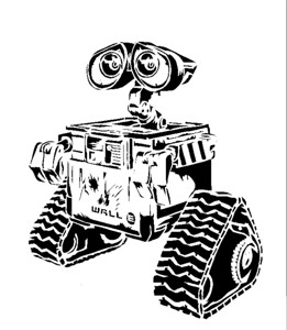 Wall-E stencil