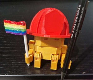 Penholder, Flagholder & Helmet for Hexagon Robot