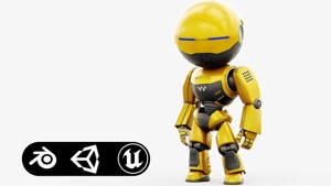DROID NINO C-2  Rigged for Unreal Engine - Unity - MIXAMO 