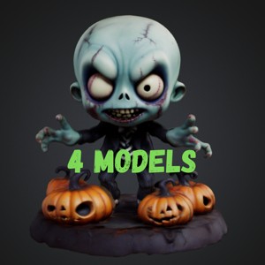 CHIBI ZOMBIE ON HALLOWEEN BASE