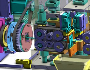 industrial 3D model wire stripping machine