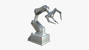 Robotic Hand A02 Bright Steel - Machinery Industrial Design