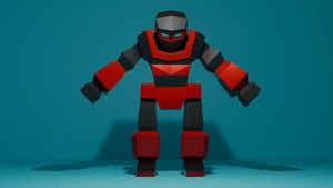 Low-Poly Rigged Robot Model