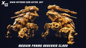ARACHNID CLASS MEDIUM FRAME 3DPRINTABLE OVER 90MM IN HEIGHT