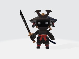 Lowpoly samurai robot