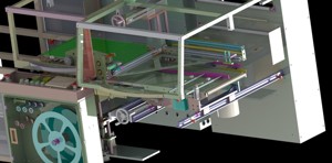 industrial 3D model shrink wrapping machine