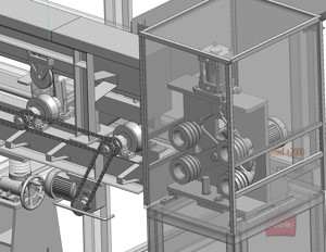 industrial 3D model Heavy round bar feeder