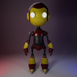 Stylized 3D Robot Model