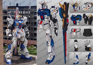 RX-93ff V Gundam Armor - DIY Cosplay Pepakura Foam Template