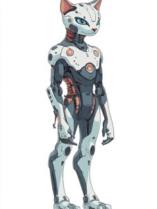 Robotic Cat 3D Model - Sci-Fi Asset for Games and Animations