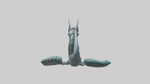 Cybernetic Serpent statue model