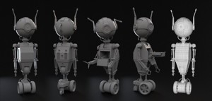 Cute rigged little robot