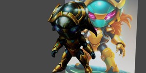 a cartoon character of a robot with glowing eyes s